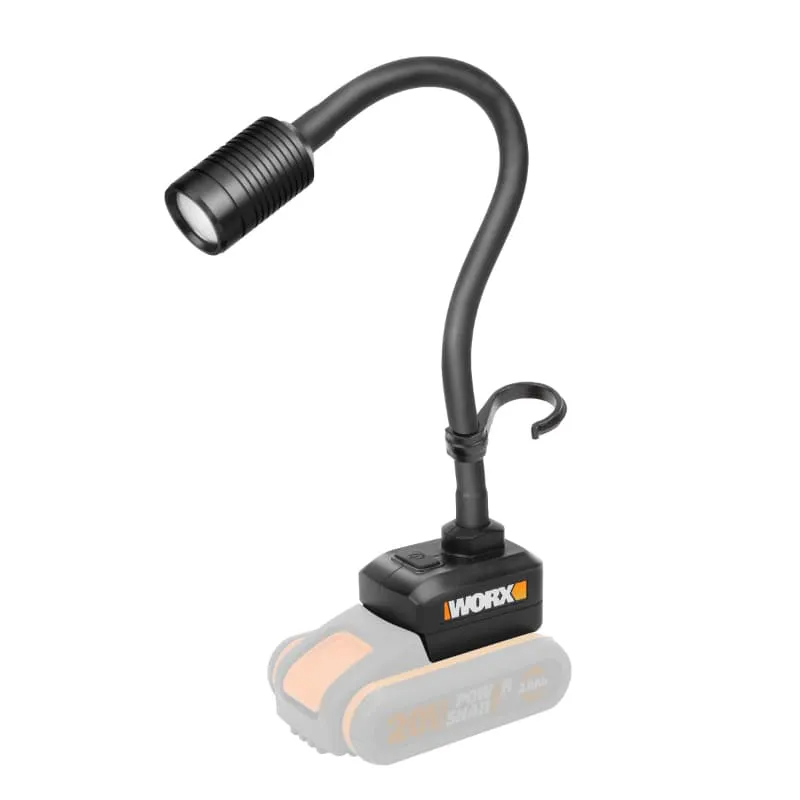 Гибкий фонарь WORX WX028.9 20V 300лм аккумуляторный, без АКБ и ЗУ
